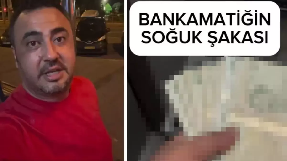 Para çekmeye gitti, bankamatikten çıkan banknotları görünce şaşıp kaldı